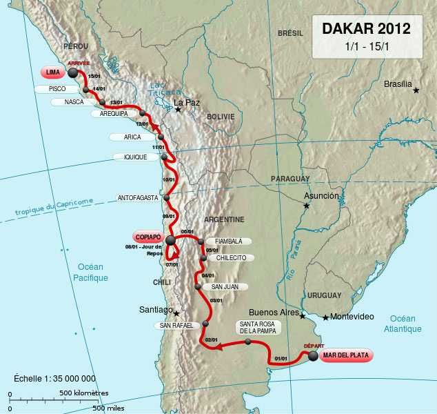 rys. mapa Rajdu Dakar
